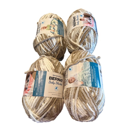 Bernat Other - Bernat Baby Blanket Yarn Little‎ Sandcastles 10.5oz 300g Super Bulky Lot of 4